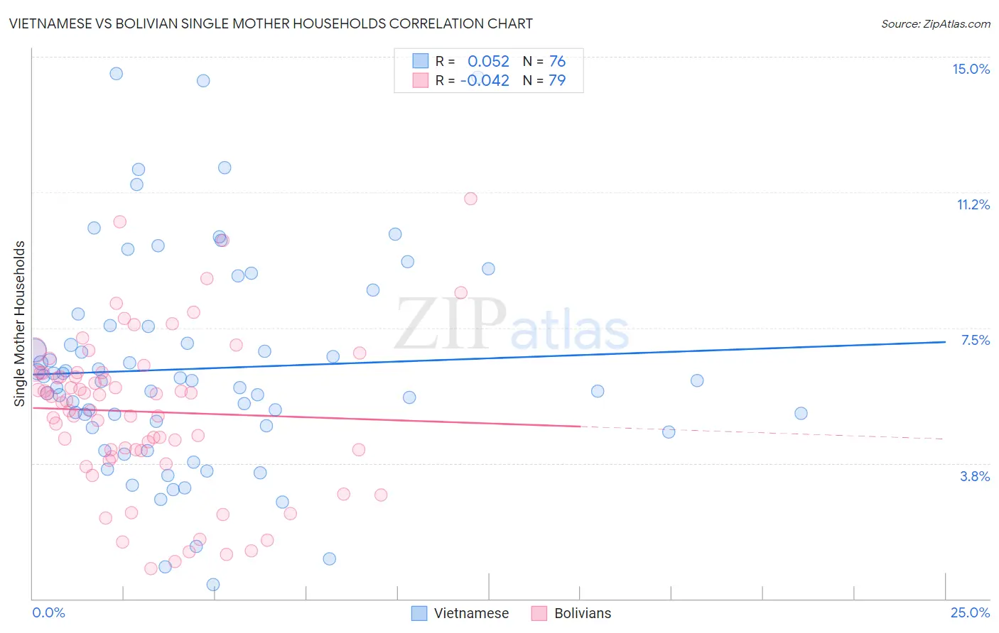 Vietnamese vs Bolivian Single Mother Households