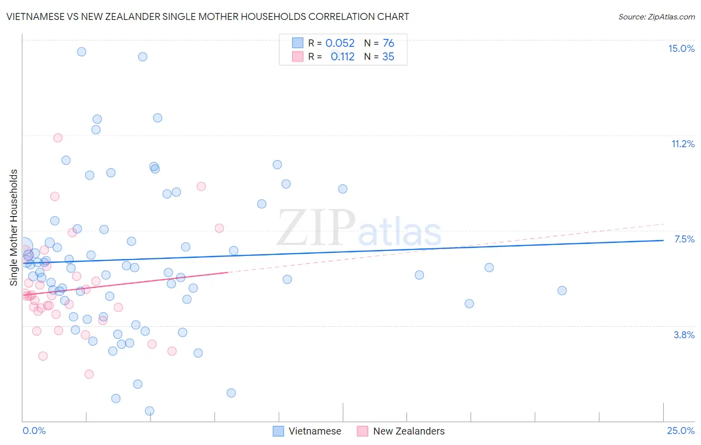 Vietnamese vs New Zealander Single Mother Households