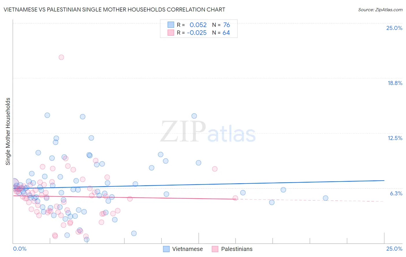Vietnamese vs Palestinian Single Mother Households