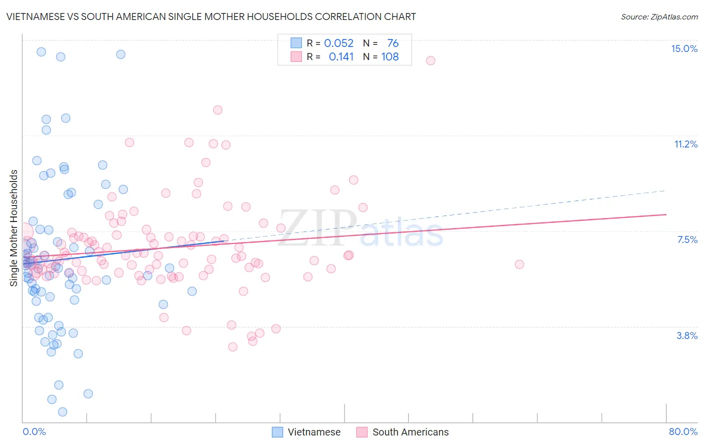 Vietnamese vs South American Single Mother Households