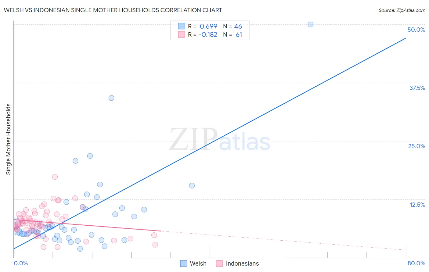 Welsh vs Indonesian Single Mother Households