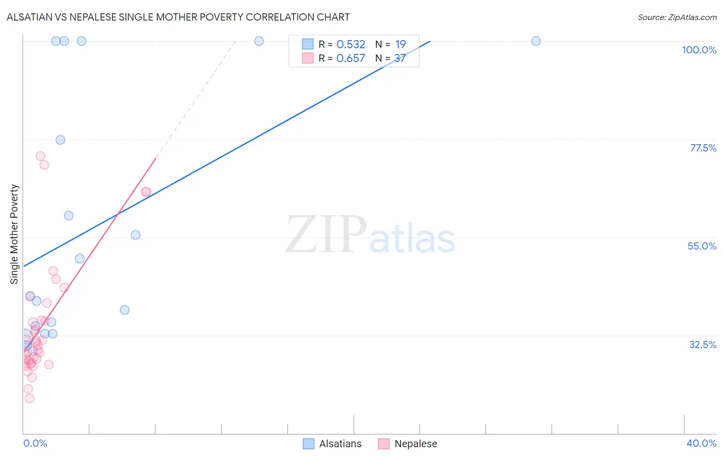 Alsatian vs Nepalese Single Mother Poverty