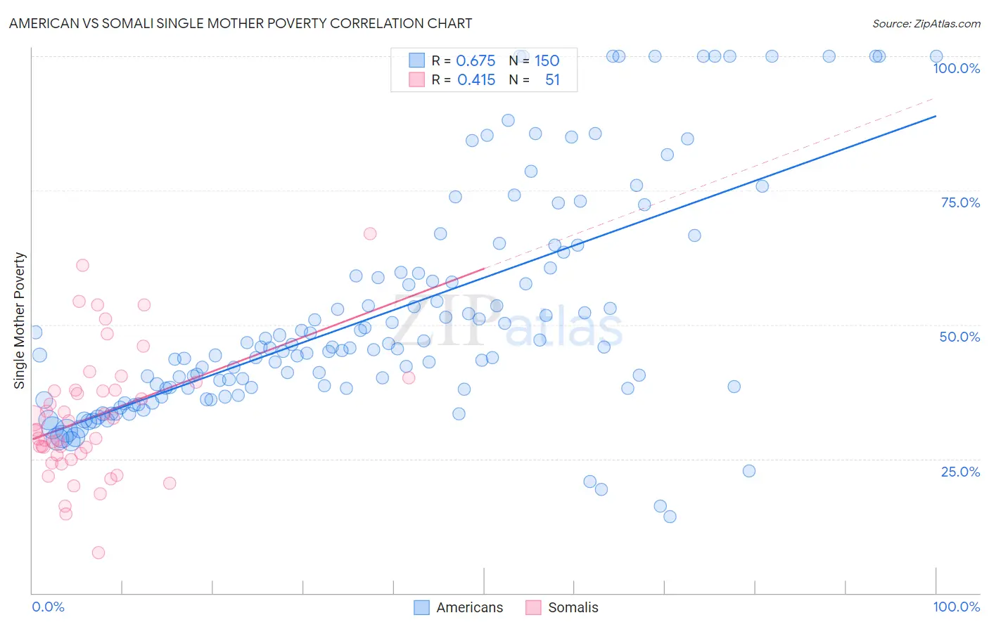 American vs Somali Single Mother Poverty