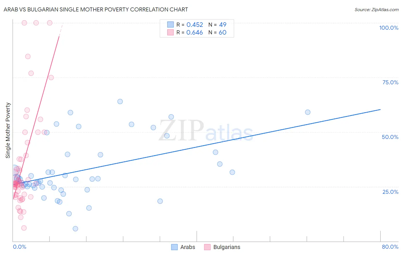 Arab vs Bulgarian Single Mother Poverty