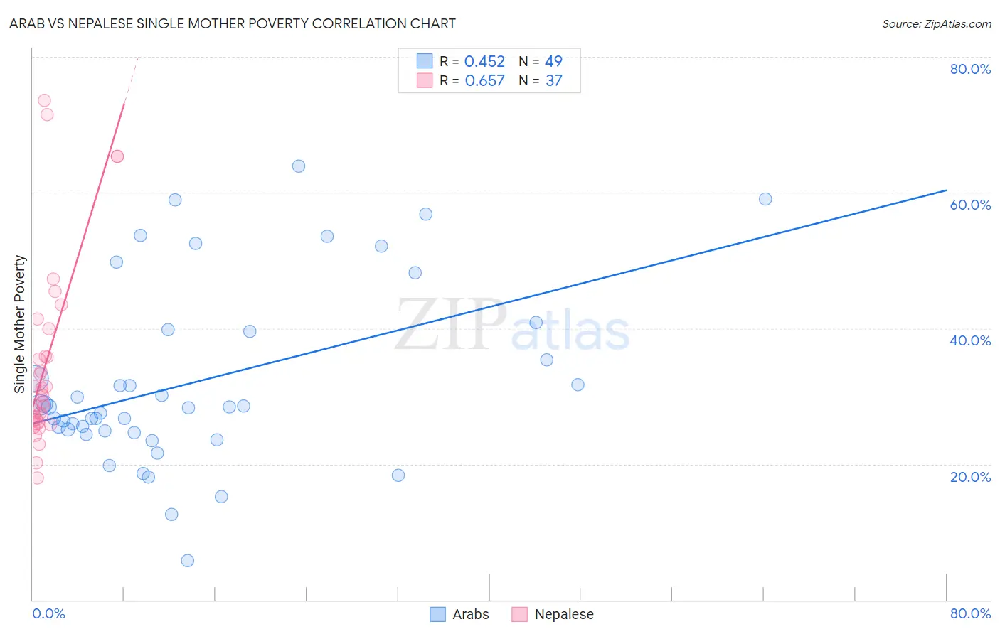 Arab vs Nepalese Single Mother Poverty