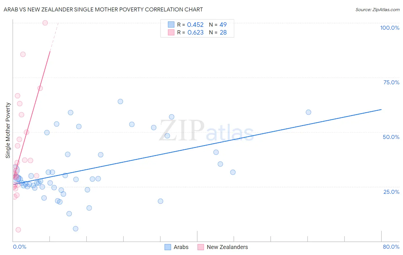 Arab vs New Zealander Single Mother Poverty