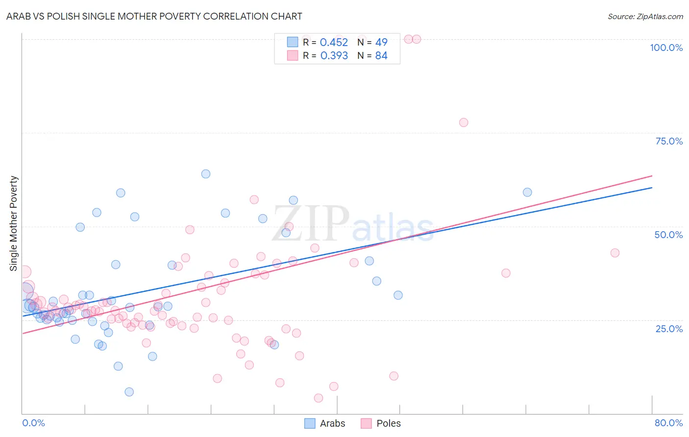 Arab vs Polish Single Mother Poverty