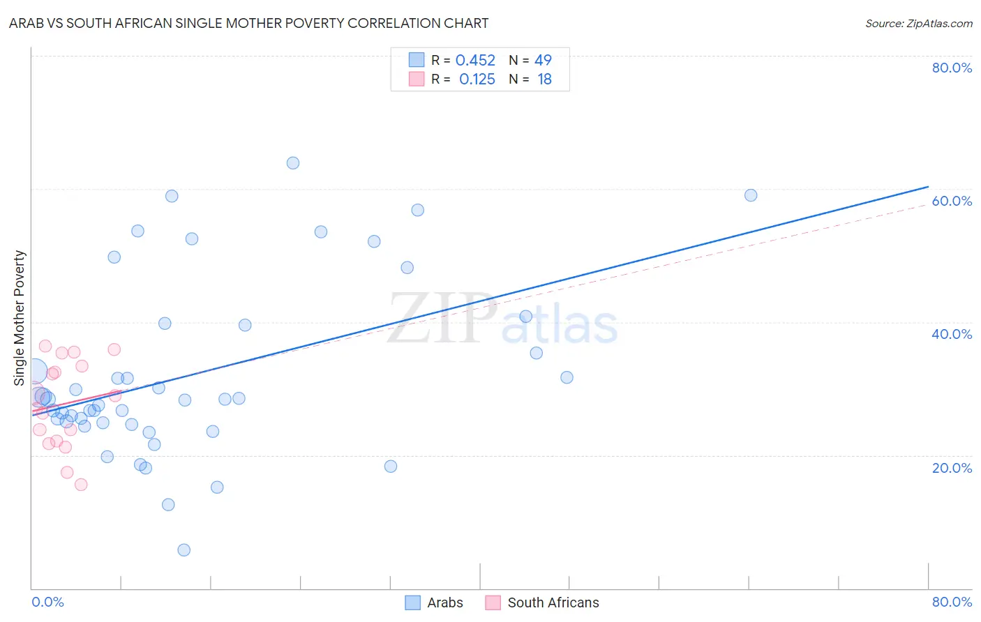 Arab vs South African Single Mother Poverty