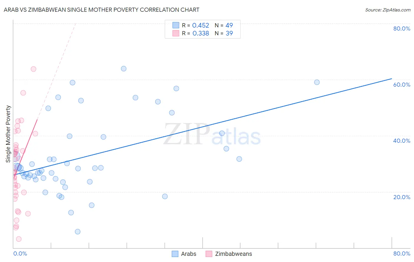 Arab vs Zimbabwean Single Mother Poverty