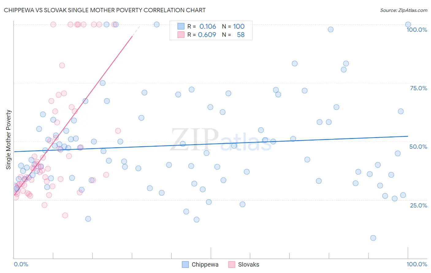 Chippewa vs Slovak Single Mother Poverty