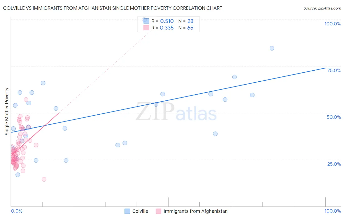 Colville vs Immigrants from Afghanistan Single Mother Poverty