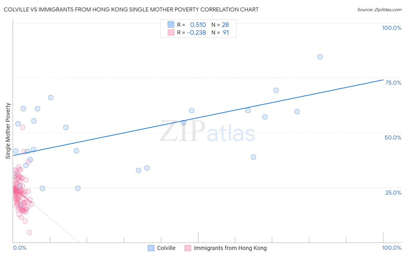 Colville vs Immigrants from Hong Kong Single Mother Poverty