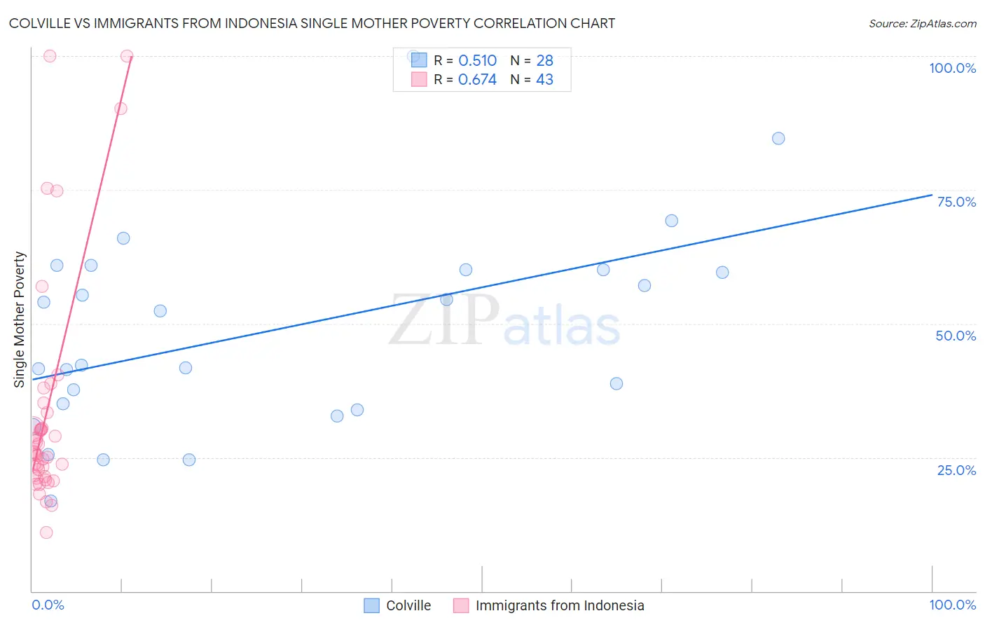 Colville vs Immigrants from Indonesia Single Mother Poverty