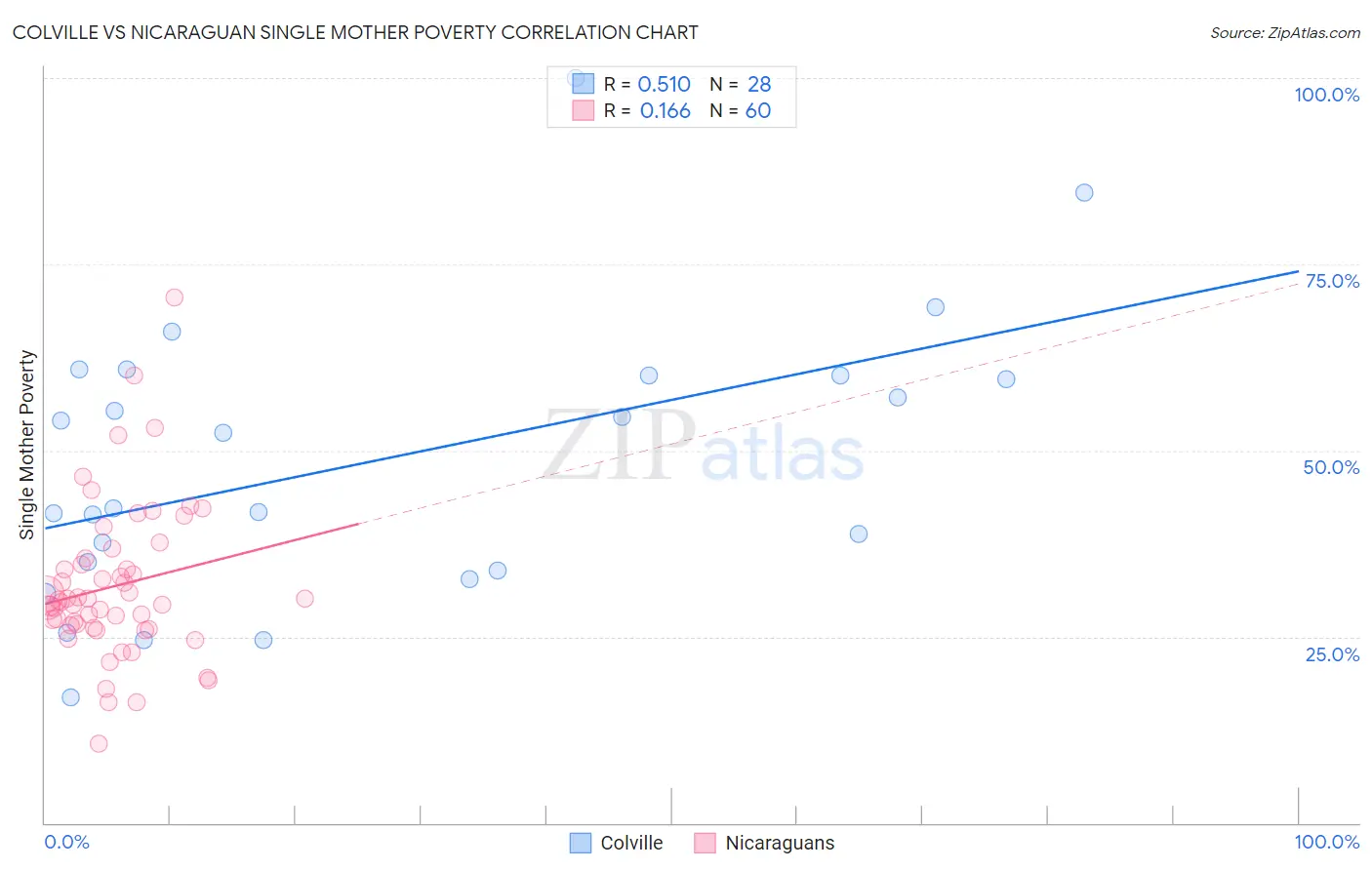 Colville vs Nicaraguan Single Mother Poverty