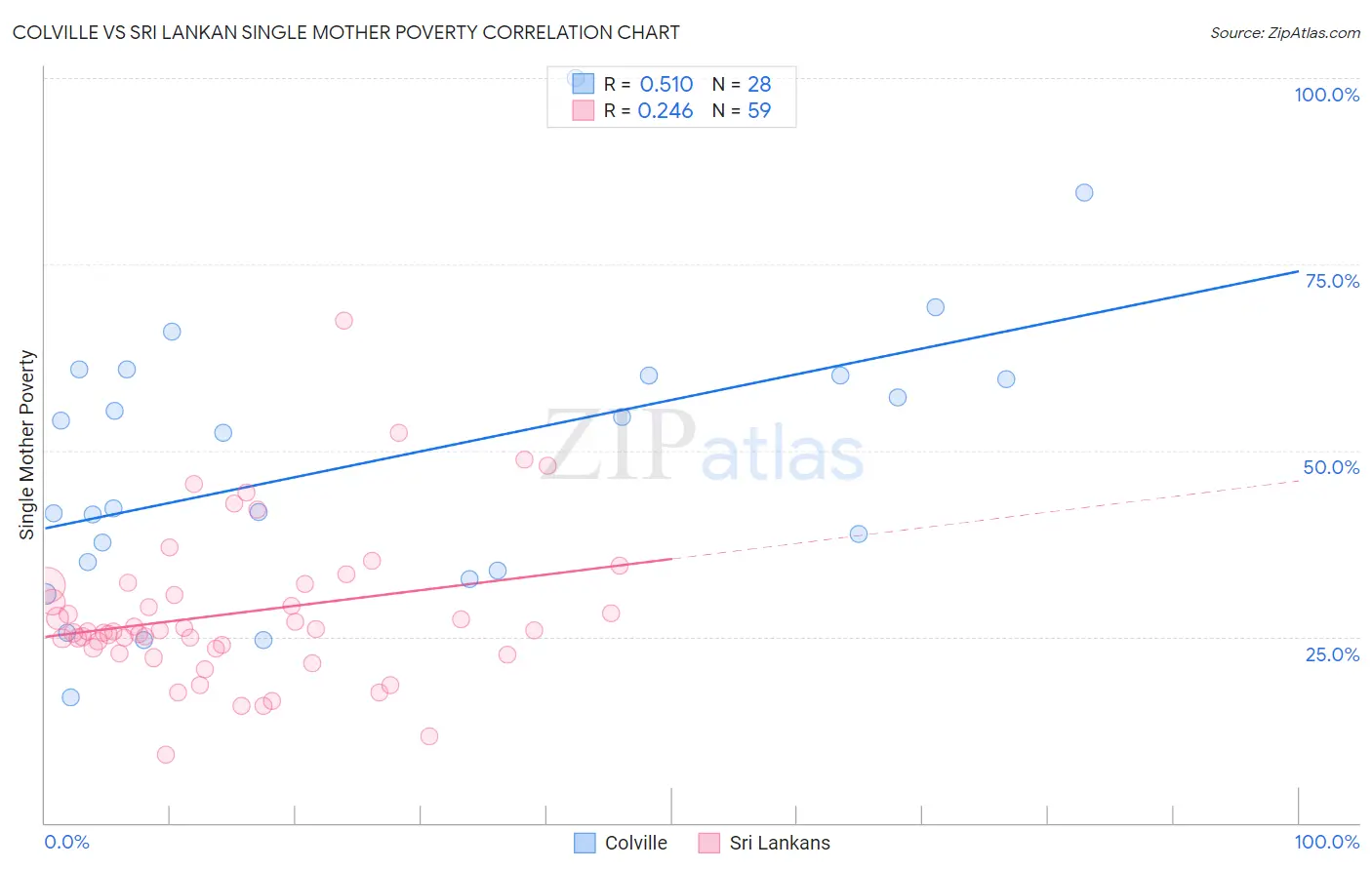 Colville vs Sri Lankan Single Mother Poverty