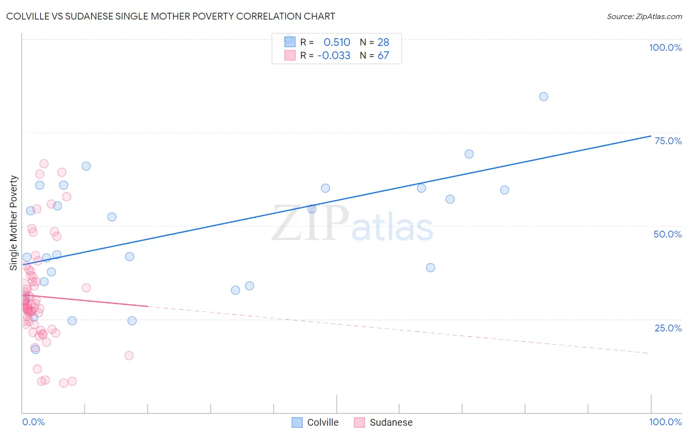 Colville vs Sudanese Single Mother Poverty