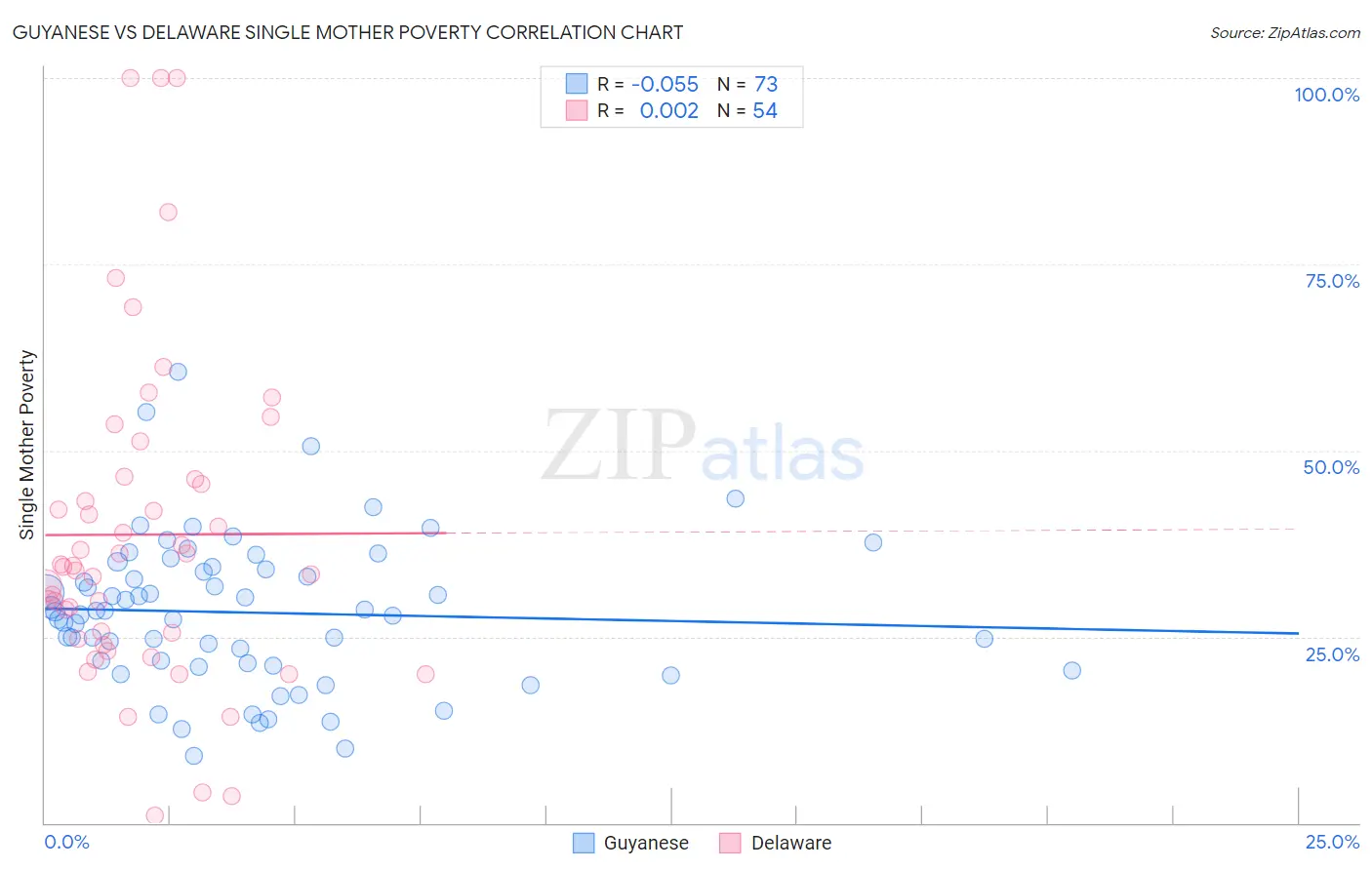 Guyanese vs Delaware Single Mother Poverty