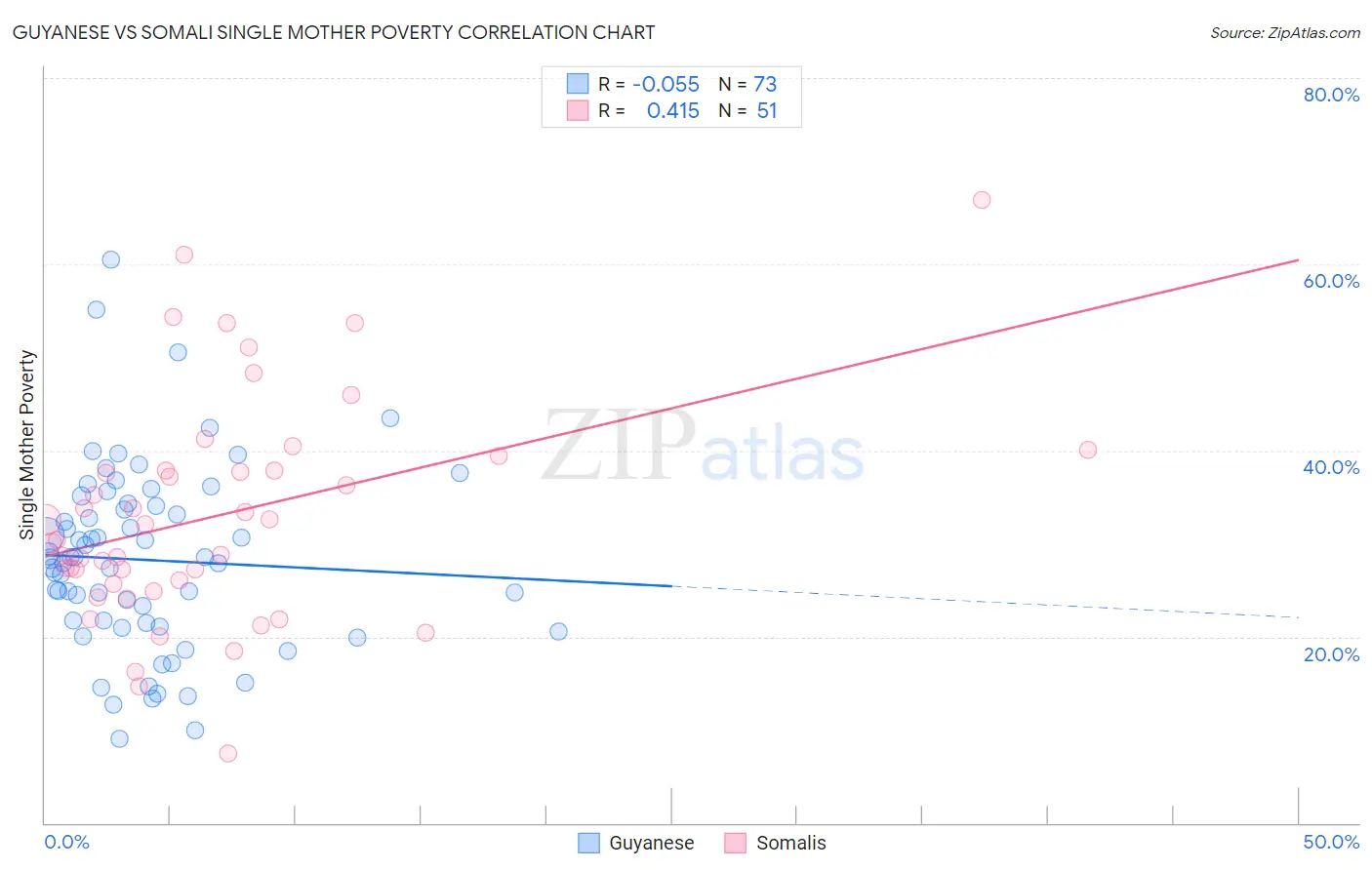 Guyanese vs Somali Single Mother Poverty