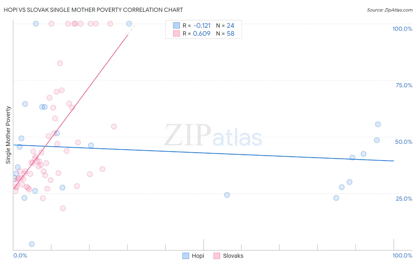Hopi vs Slovak Single Mother Poverty
