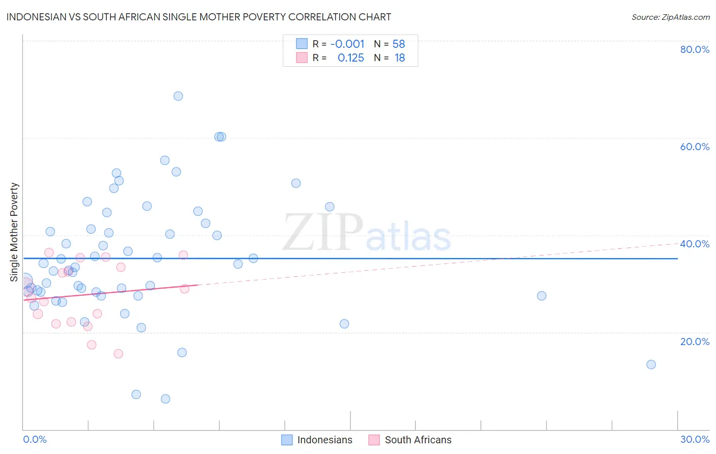 Indonesian vs South African Single Mother Poverty