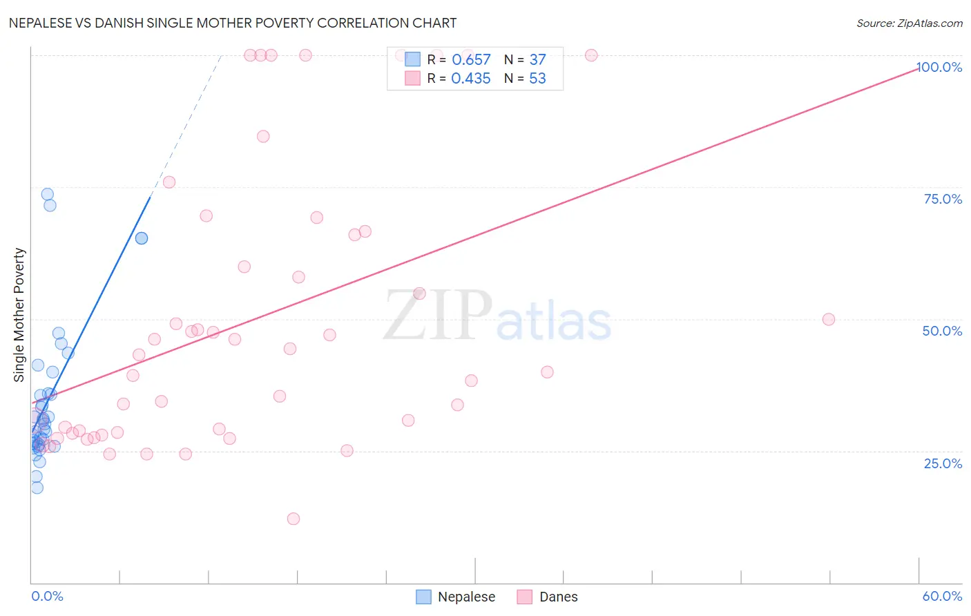 Nepalese vs Danish Single Mother Poverty