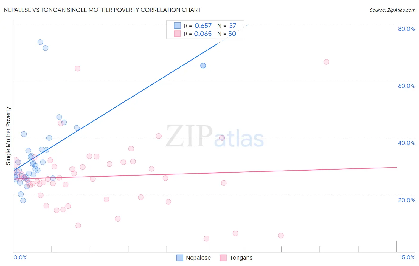 Nepalese vs Tongan Single Mother Poverty