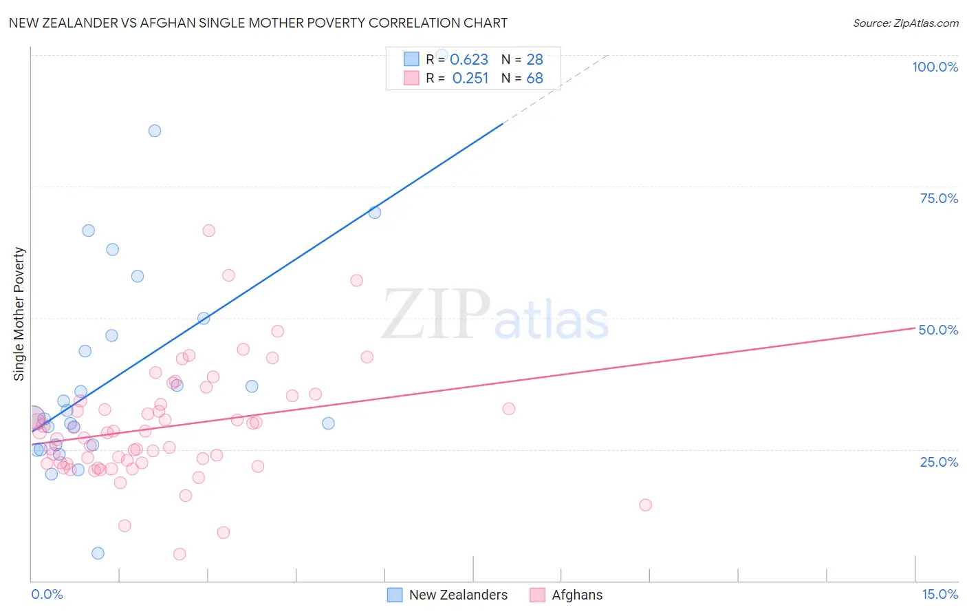New Zealander vs Afghan Single Mother Poverty