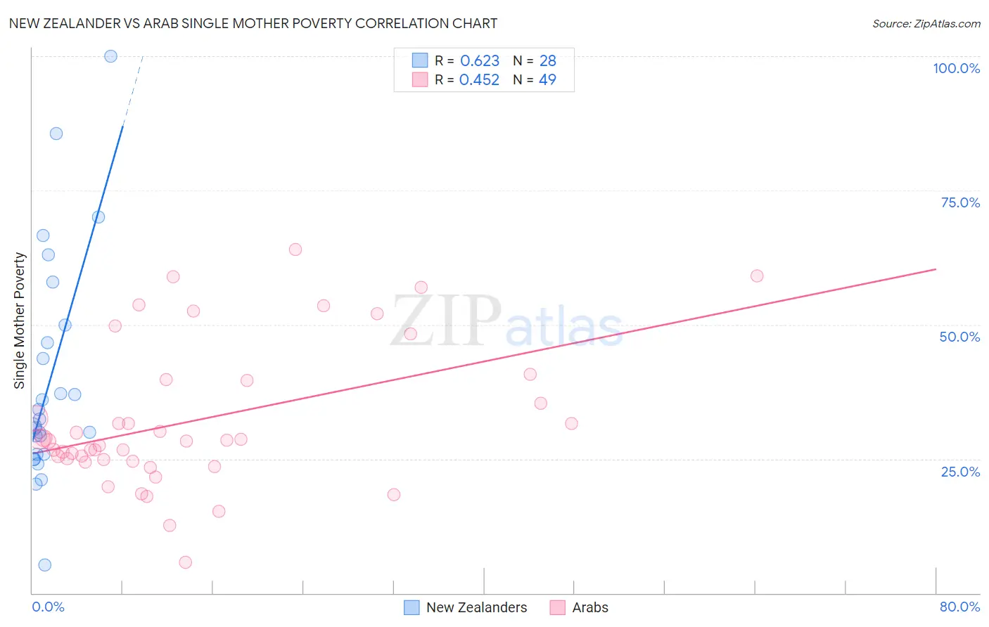 New Zealander vs Arab Single Mother Poverty