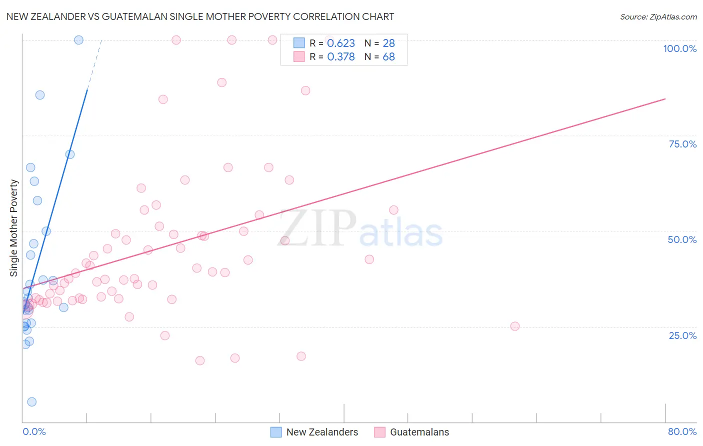 New Zealander vs Guatemalan Single Mother Poverty