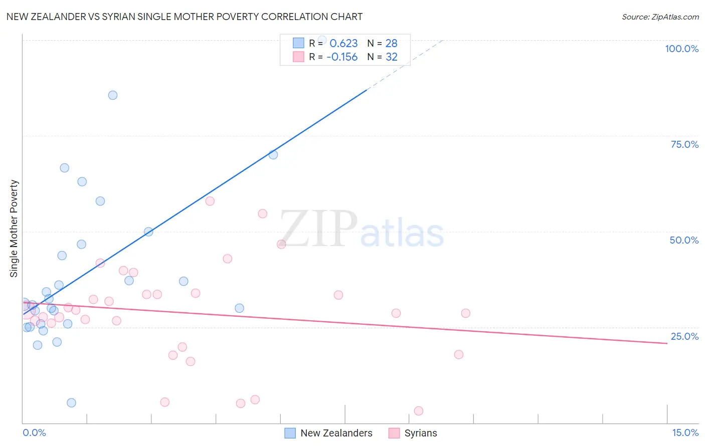 New Zealander vs Syrian Single Mother Poverty