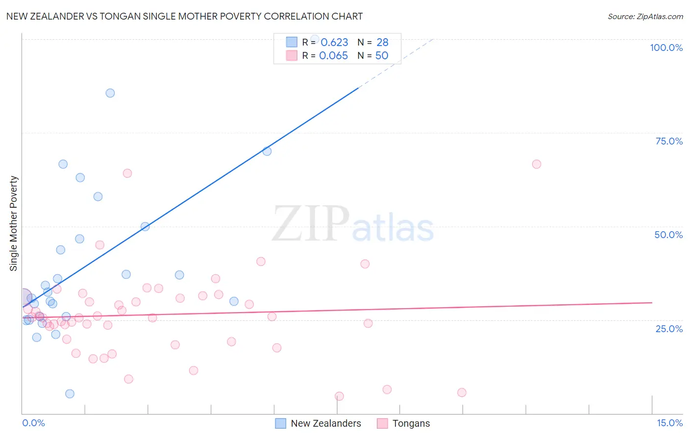 New Zealander vs Tongan Single Mother Poverty