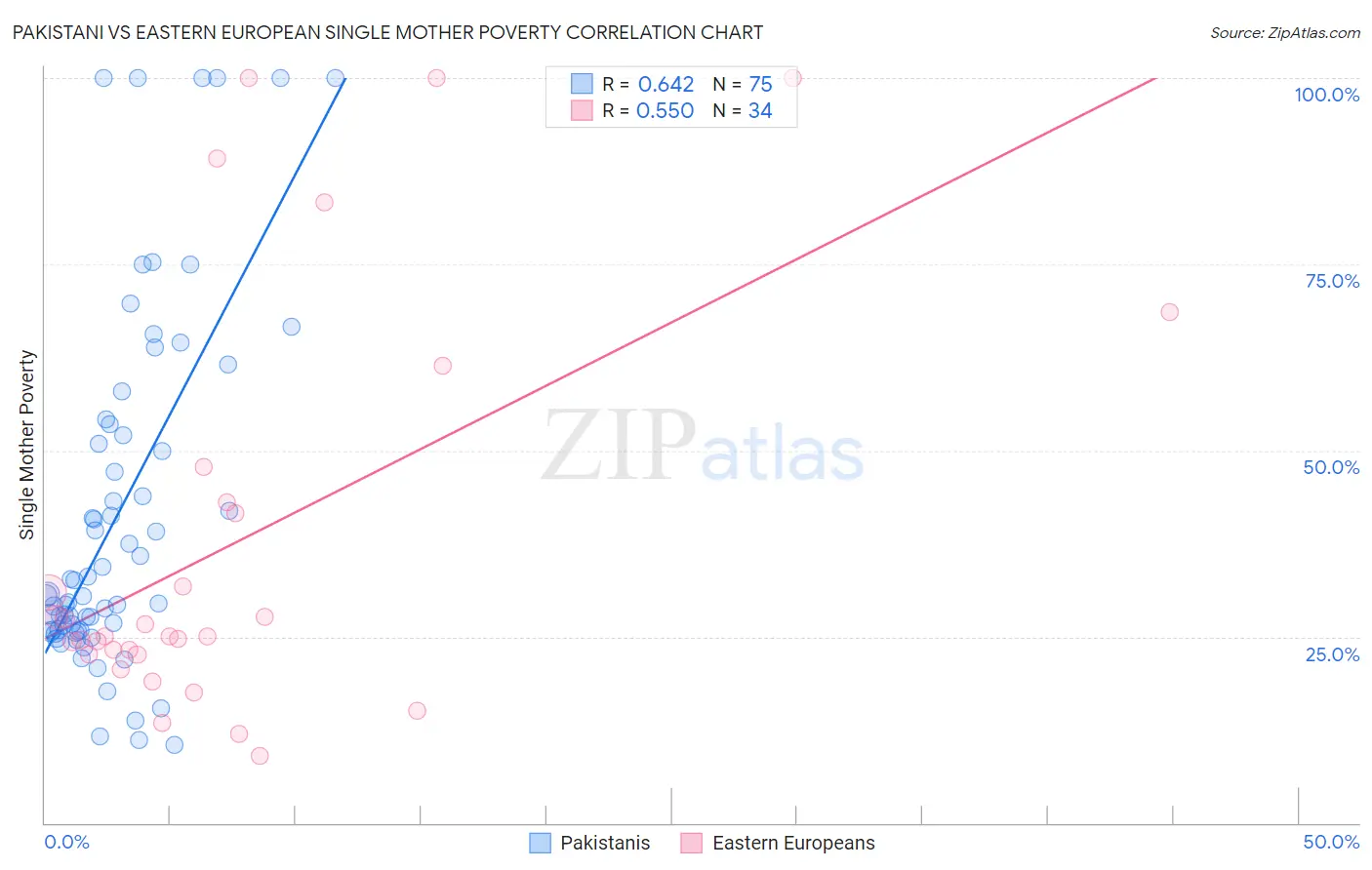 Pakistani vs Eastern European Single Mother Poverty