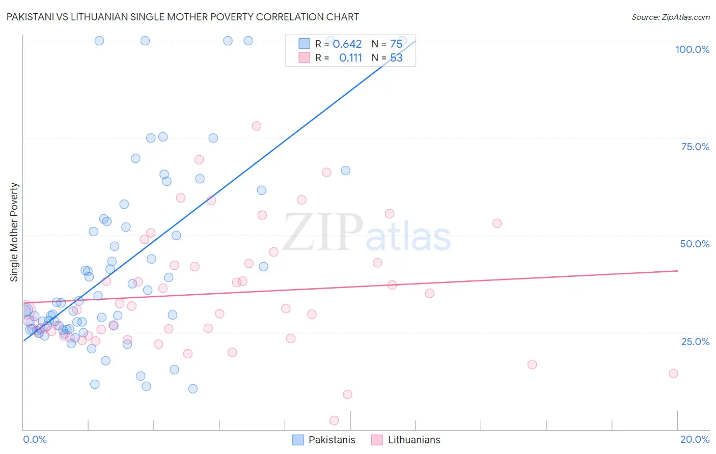 Pakistani vs Lithuanian Single Mother Poverty