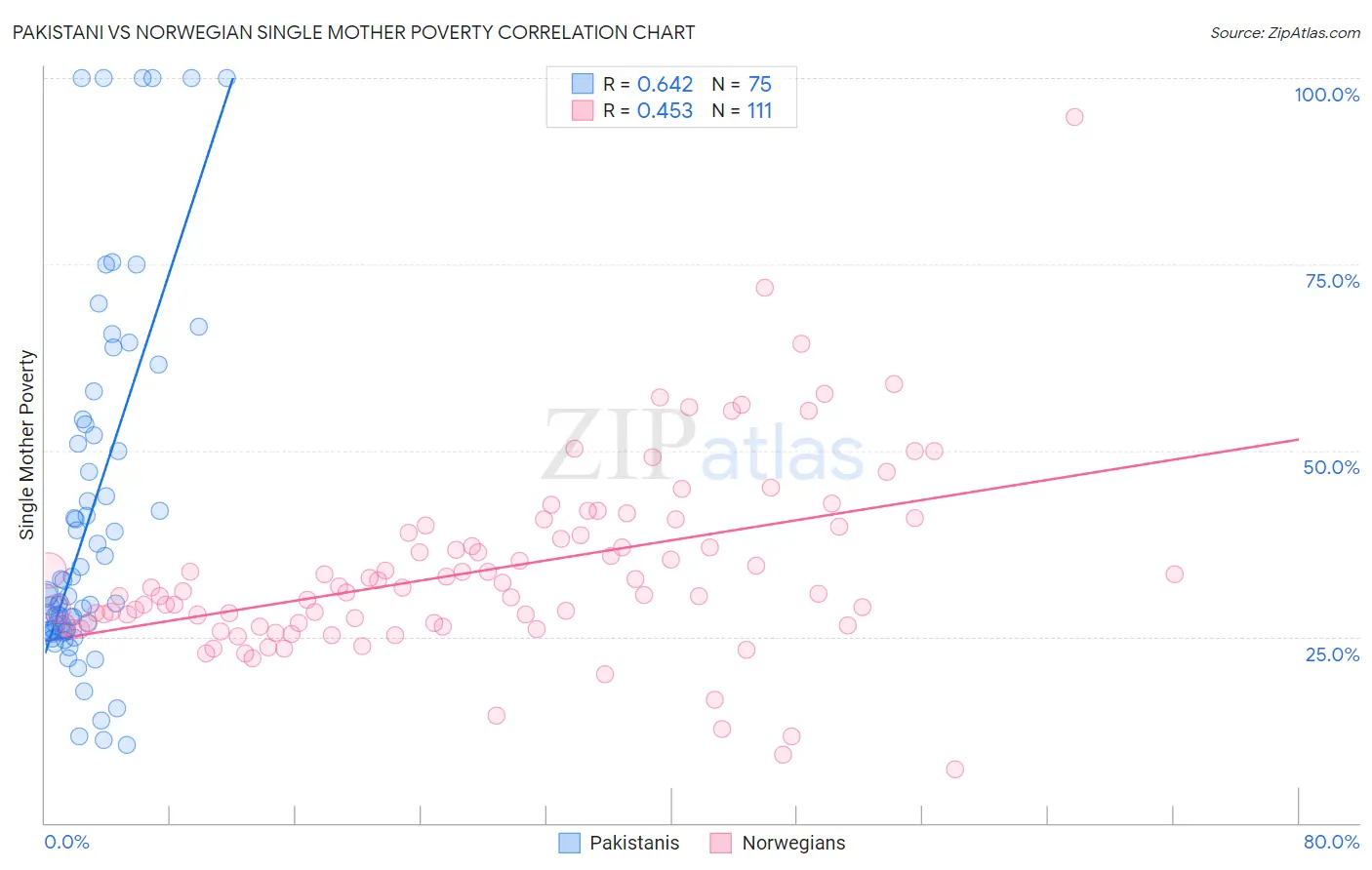Pakistani vs Norwegian Single Mother Poverty