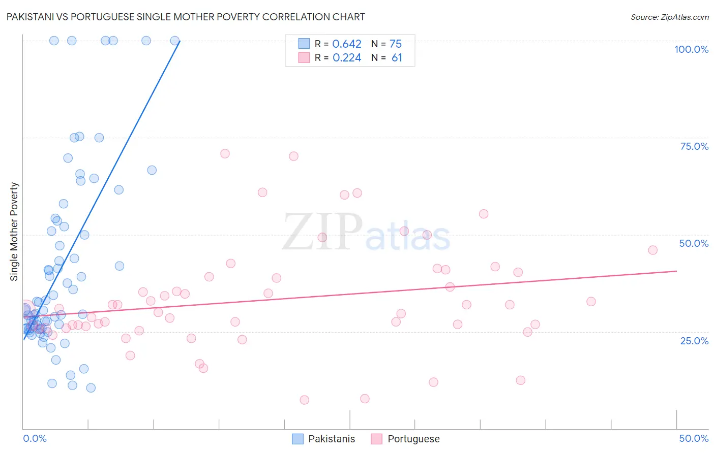 Pakistani vs Portuguese Single Mother Poverty