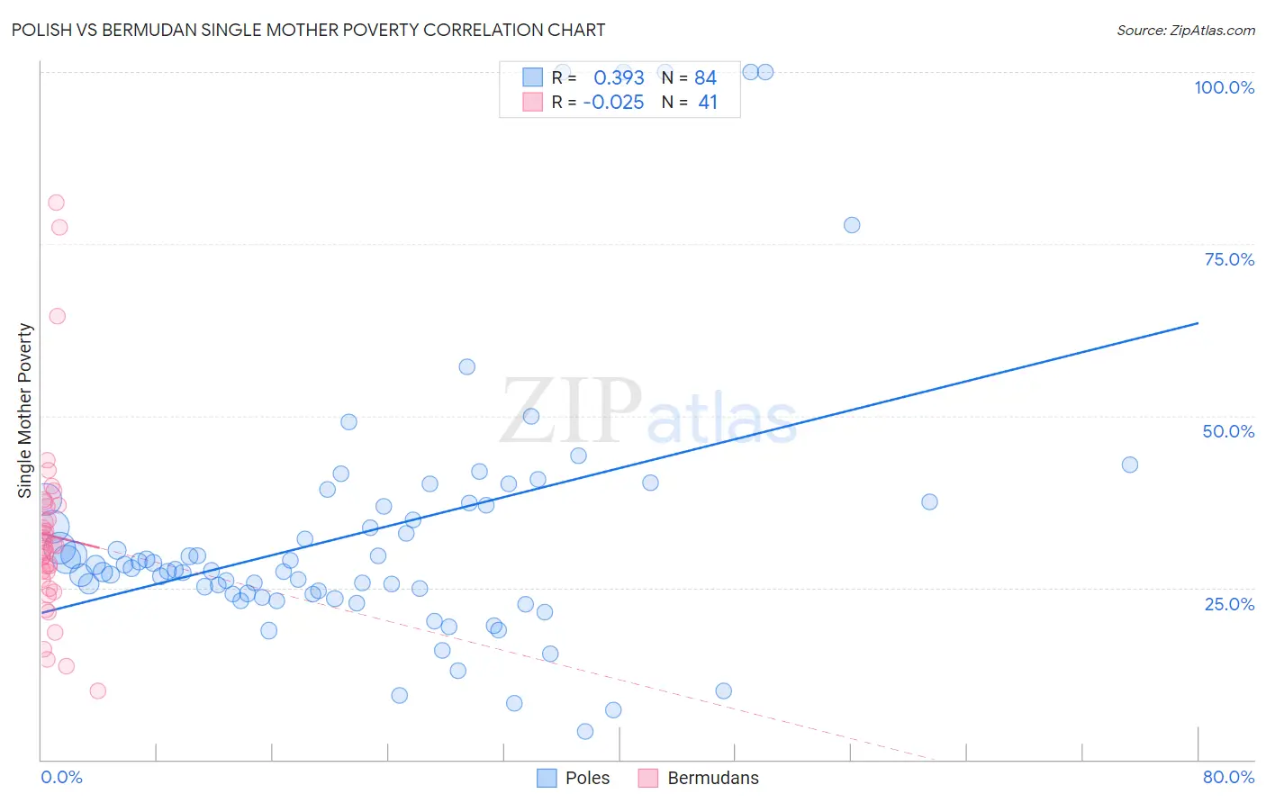 Polish vs Bermudan Single Mother Poverty