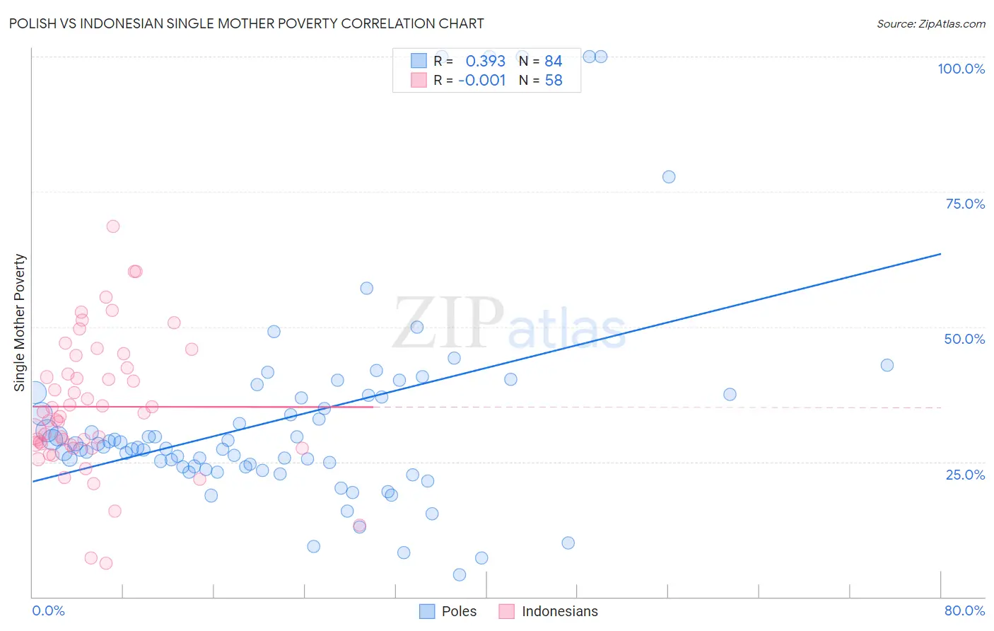 Polish vs Indonesian Single Mother Poverty