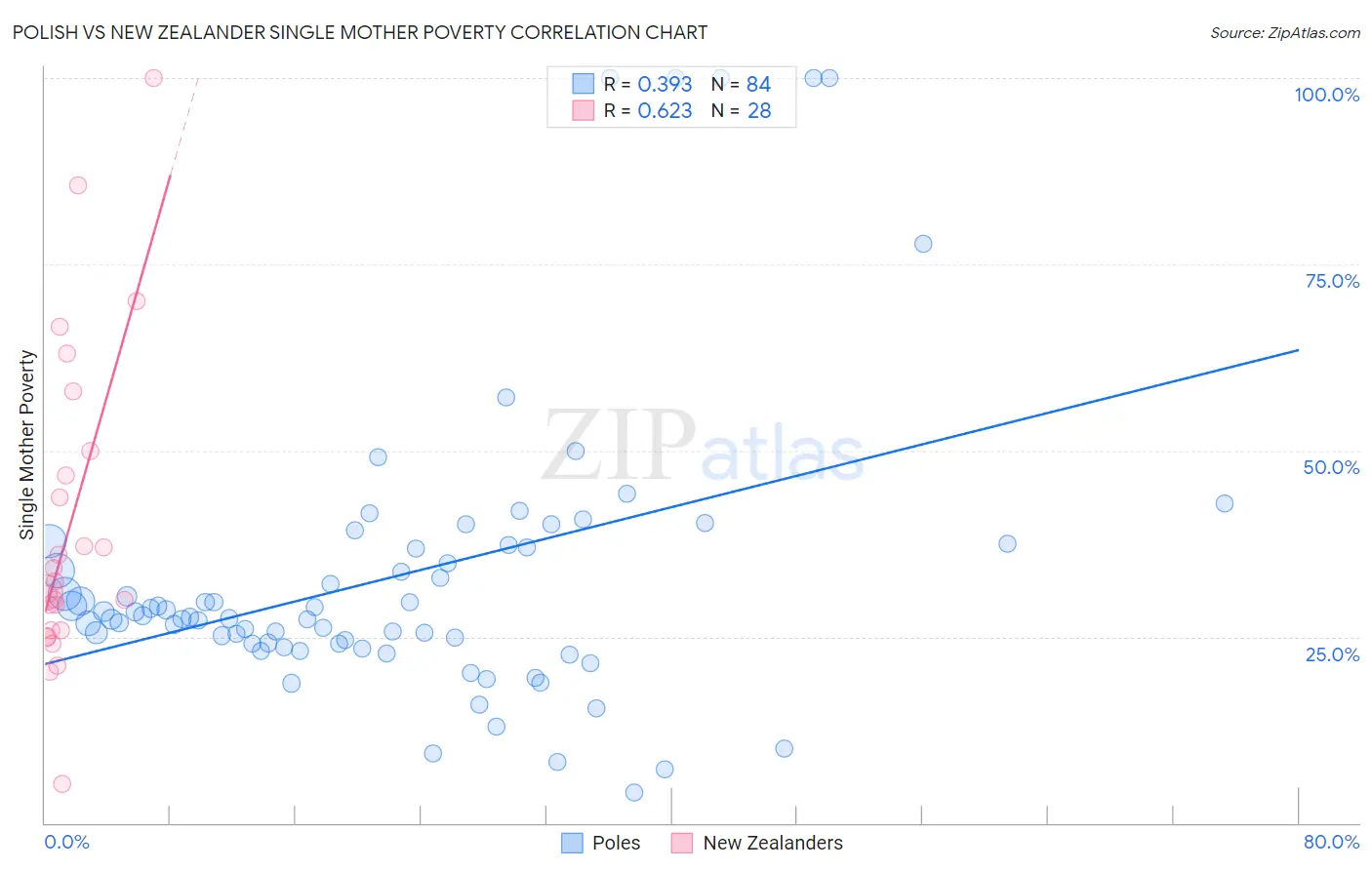 Polish vs New Zealander Single Mother Poverty