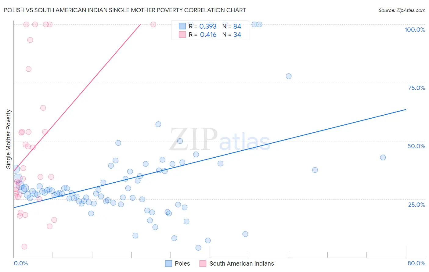 Polish vs South American Indian Single Mother Poverty