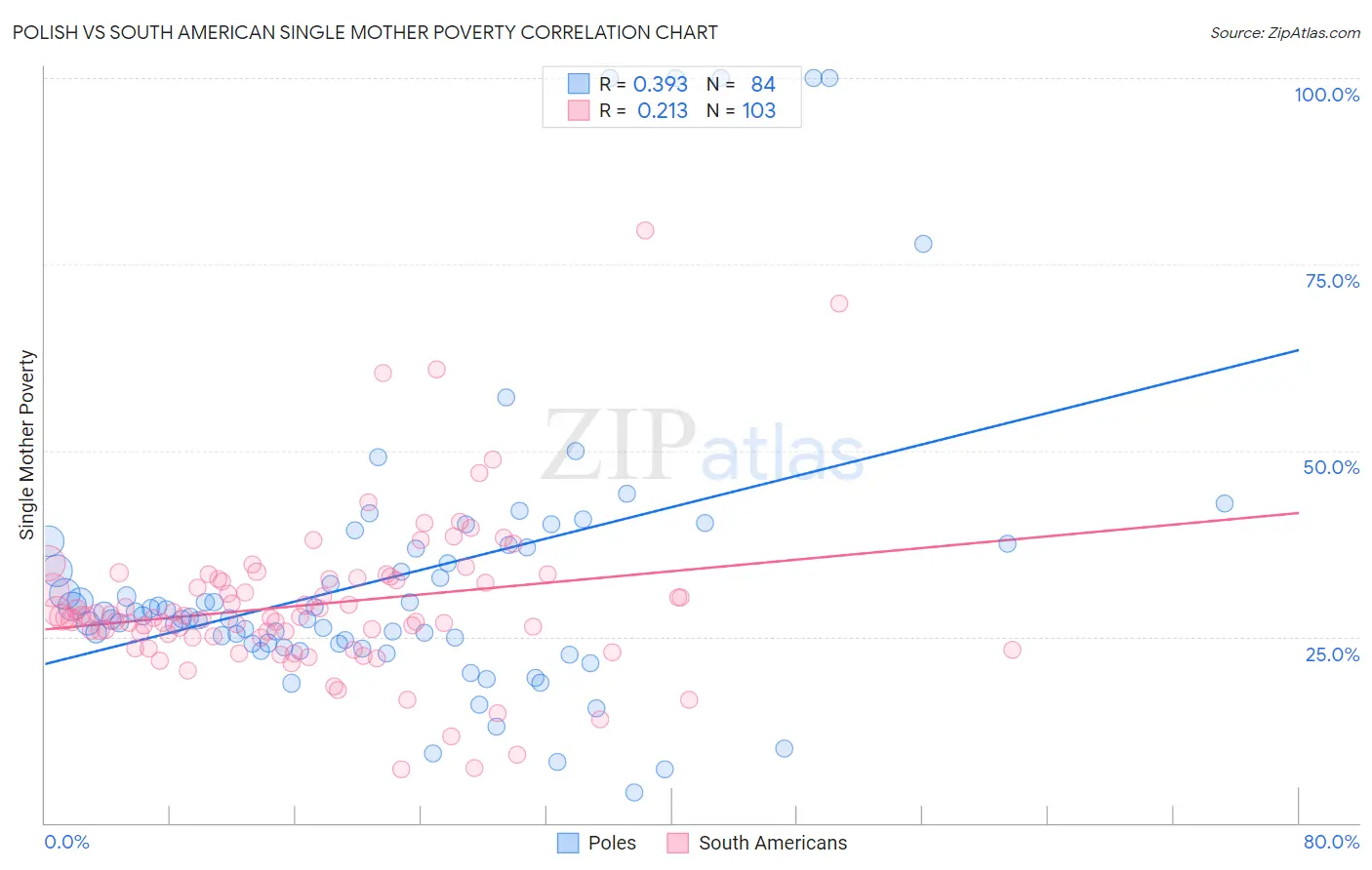 Polish vs South American Single Mother Poverty