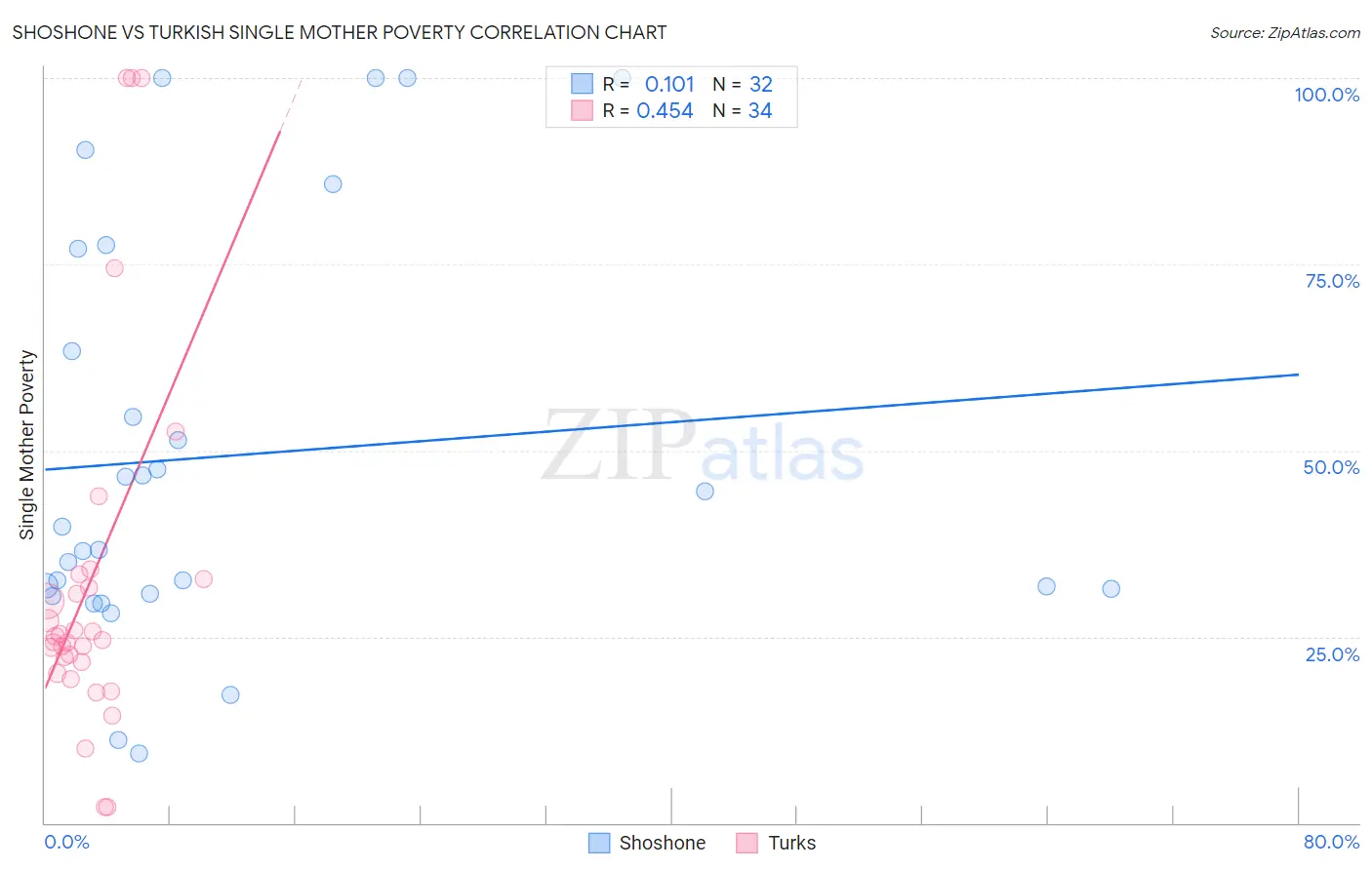 Shoshone vs Turkish Single Mother Poverty