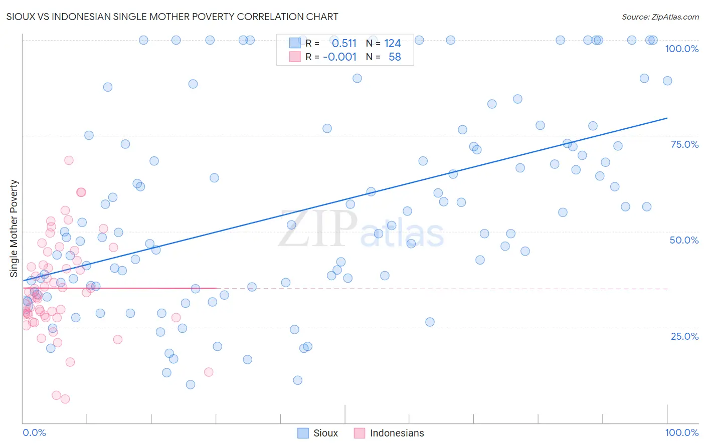 Sioux vs Indonesian Single Mother Poverty