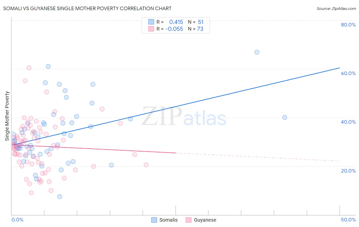 Somali vs Guyanese Single Mother Poverty