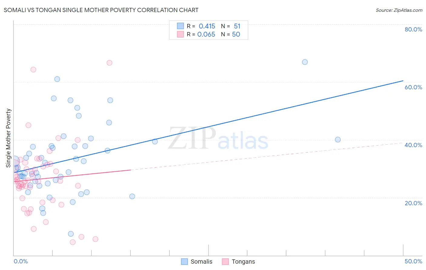 Somali vs Tongan Single Mother Poverty