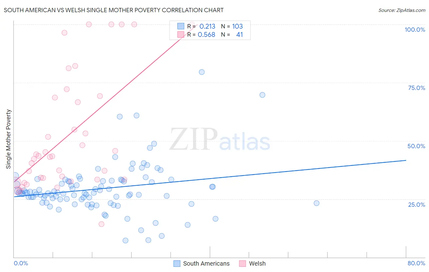 South American vs Welsh Single Mother Poverty