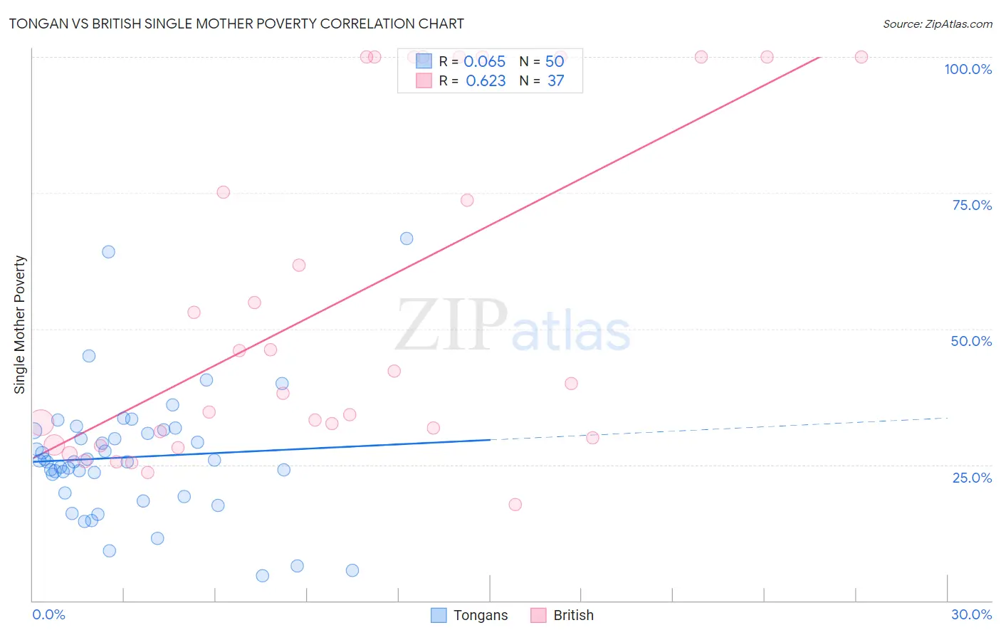 Tongan vs British Single Mother Poverty