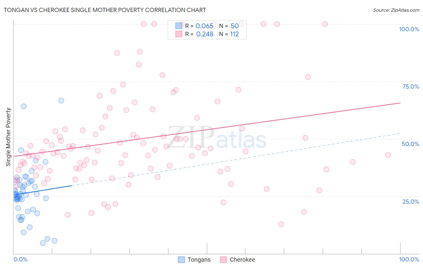 Tongan vs Cherokee Single Mother Poverty