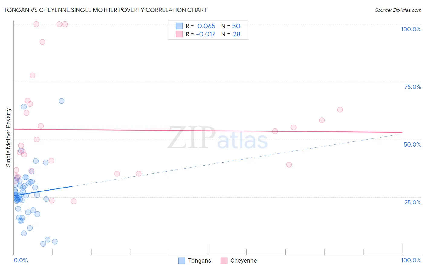 Tongan vs Cheyenne Single Mother Poverty