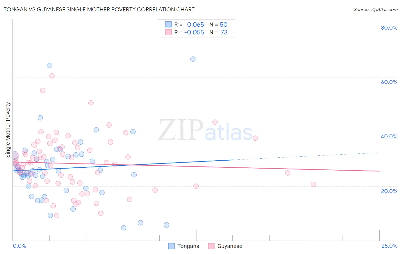 Tongan vs Guyanese Single Mother Poverty