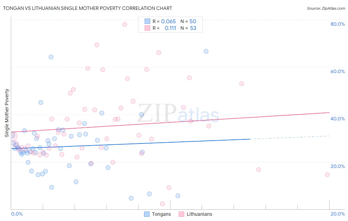 Tongan vs Lithuanian Single Mother Poverty